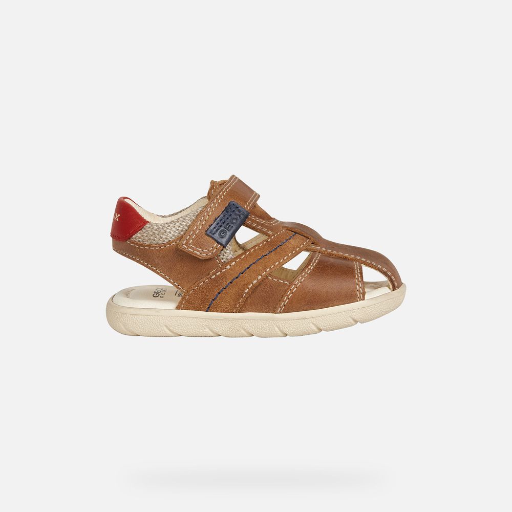 Sandalias Geox Bebe Marrom - Alul Boy - ZSXAY7810